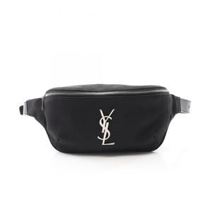 YVES SAINT LAURENT Black Leather Fanny Pack